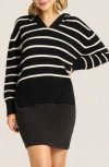 Matty M . Juno Stripe Hooded Sweater In Multi