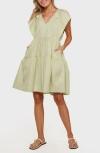 Matty M . Keely Short Sleeve Cotton Tiered Dress