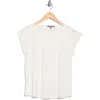 Matty M . Lace Yoke Knit Top In White