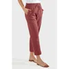 Matty M . Laurel Linen Blend Pants In Red