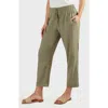 Matty M . Laurel Linen Blend Pants In Green