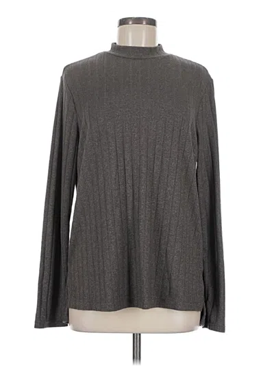 Pre-owned Matty M Long Sleeve Blouse In Gray