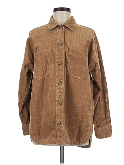Pre-owned Matty M Long Sleeve Button Down Shirt In Brown