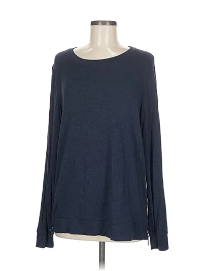 Pre-owned Matty M Long Sleeve Top Blue Boatneck Tops