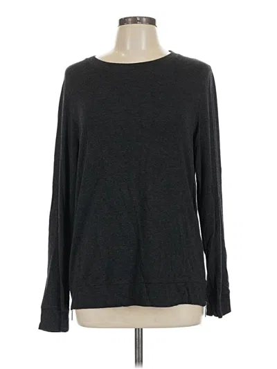 Pre-owned Matty M Long Sleeve Top Gray Crew Neck Tops