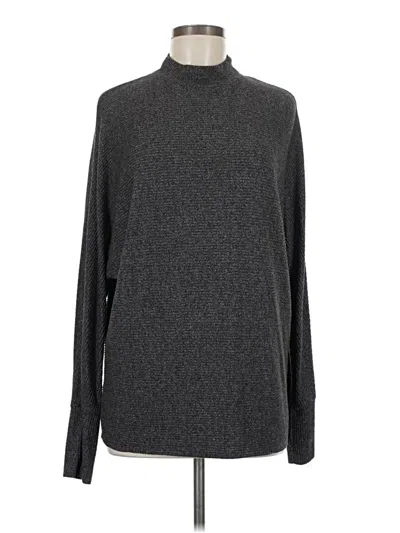 Pre-owned Matty M Long Sleeve Top Gray Turtleneck Tops