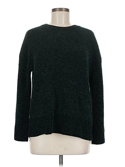 Pre-owned Matty M Long Sleeve Top Green Crew Neck Tops