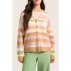 Matty M . Lucca Stripe Cardigan In Multi