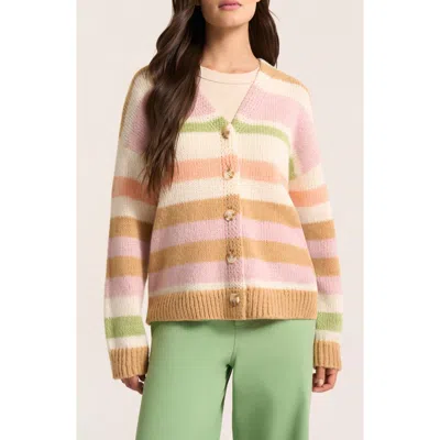 Matty M . Lucca Stripe Cardigan In Multi