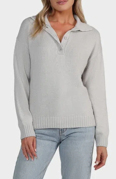 Matty M Ludlow Polo Sweater In Gray