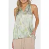 Matty M . Lune Satin Tank In Green