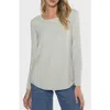 Matty M Sammie Three Quarter Sleeve Top In Gray