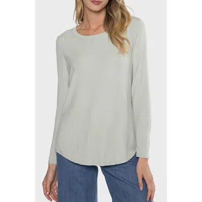 Matty M . Maggie Ribbed T-shirt In Gray
