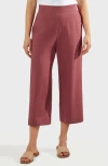 Matty M . Magnolia Linen Blend Culottes In Pink