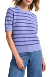 Matty M Mara Short Sleeve Sweater In Blue