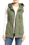 Matty M .  Hooded Military Vest In Gray