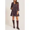 Matty M . Meadow Balloon Sleeve Minidress In Multi