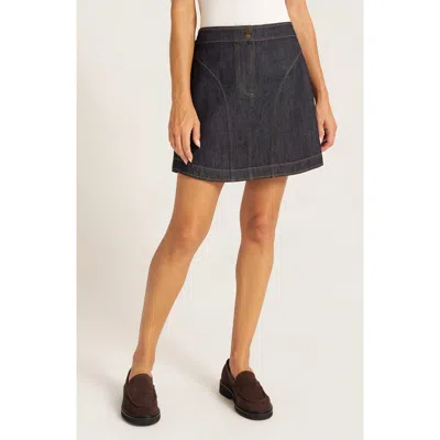 Matty M . Nessa Seamed Miniskirt In Denim