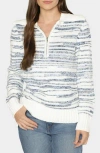 Matty M . Nordic Half Zip Sweater In Blue