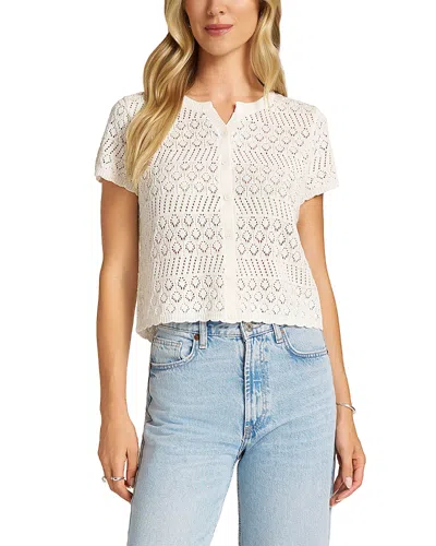 Matty M Orla V Neck Cardigan In White