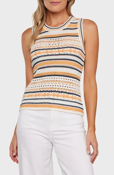 Matty M . Palermo Open Stitch Top In Multi