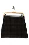 Matty M . Plaid A-line Mini Skirt In Black