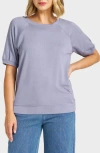 Matty M . Raglan Short Sleeve Top In Purple