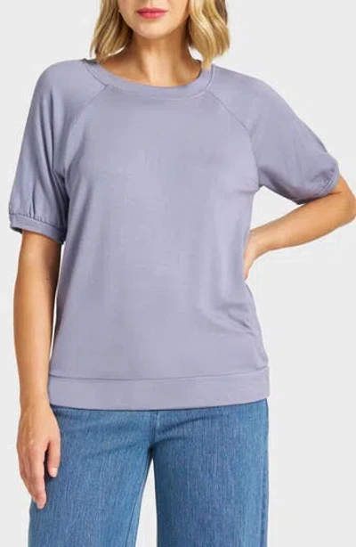 Matty M . Raglan Short Sleeve Top In Purple