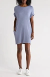 Matty M . Roll Sleeve Minidress In Blue