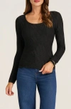 Matty M . Rowan Scoop Neck Top In Black