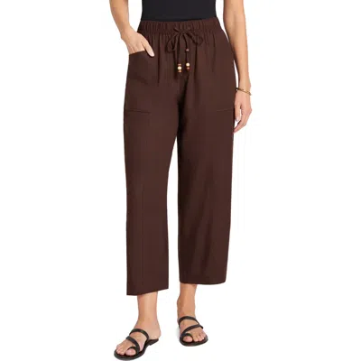 Matty M . Rumi Relaxed Crop Pants In Brown