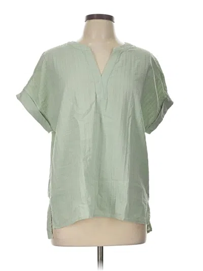 Pre-owned Matty M Short Sleeve Blouse In Green
