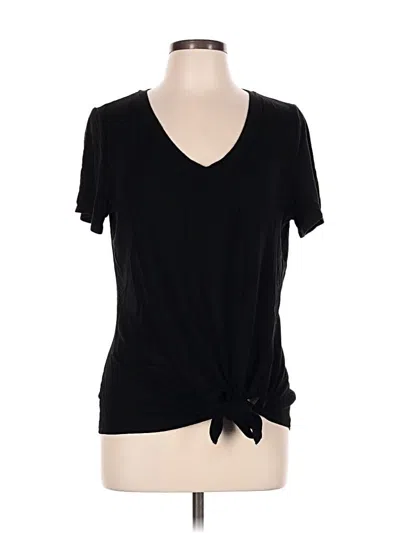 Pre-owned Matty M Short Sleeve Top Black Sweetheart Neckline Tops
