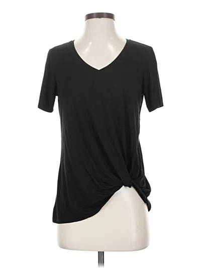 Pre-owned Matty M Short Sleeve Top Black V Neck Tops