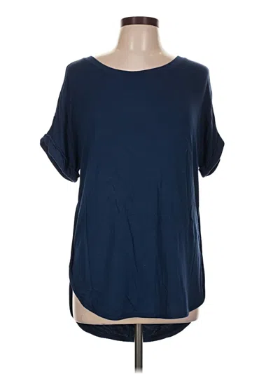 Pre-owned Matty M Short Sleeve Top Blue Boatneck Tops