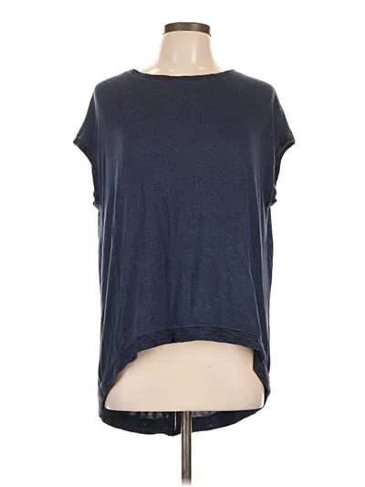 Pre-owned Matty M Short Sleeve Top Blue Crew Neck Tops