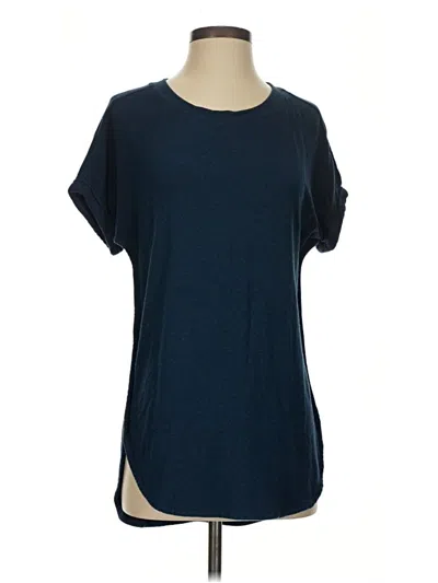 Pre-owned Matty M Short Sleeve Top Blue Crew Neck Tops