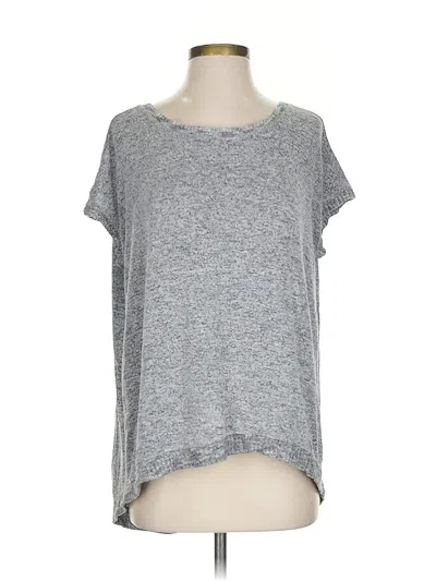 Pre-owned Matty M Short Sleeve Top Gray Crew Neck Tops