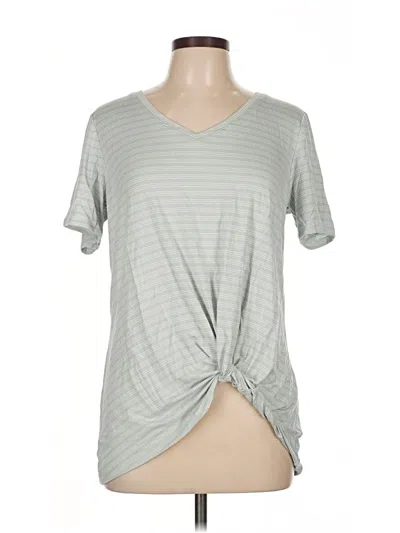 Matty M Short Sleeve Top Gray V Neck Tops