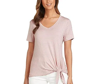 Matty M Side Tie T-shirt In Dusty Petal In Multi