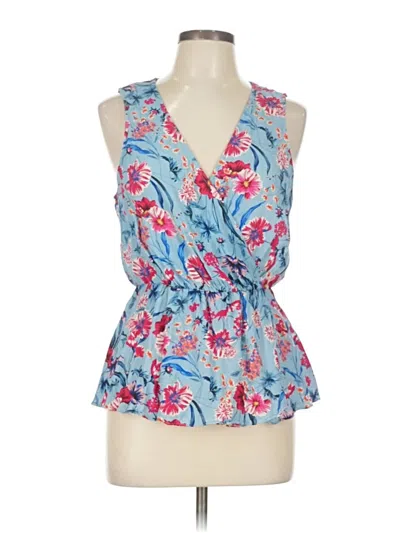 Pre-owned Matty M Sleeveless Blouse In Blue