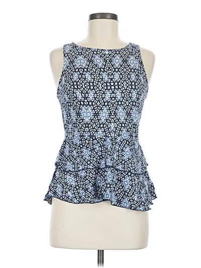 Pre-owned Matty M Sleeveless Blouse In Blue