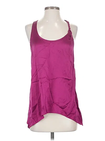 Pre-owned Matty M Sleeveless Silk Top Purple Halter Neckline Tops