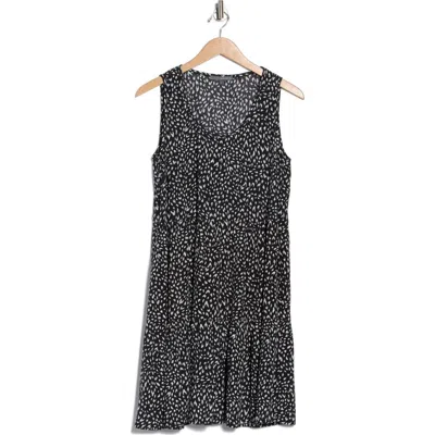 Matty M . Sleeveless Tiered Dress In Black