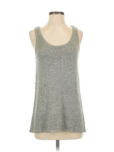 Pre-owned Matty M Sleeveless Top Silver Scoop Neck Tops