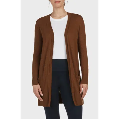 Matty M . Spring Weight Cardigan In Brown