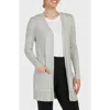 Matty M . Spring Weight Cardigan In Gray