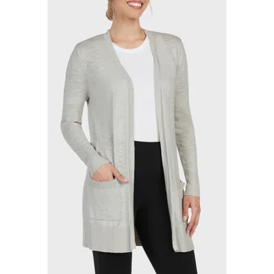 Matty M . Spring Weight Cardigan In Gray