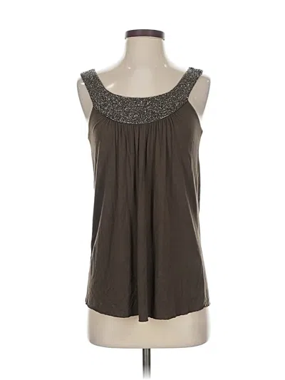 Pre-owned Matty M Tank Top Brown Strapless Neckline Tops