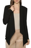Matty M . Taylor Open Front Cardigan In Black